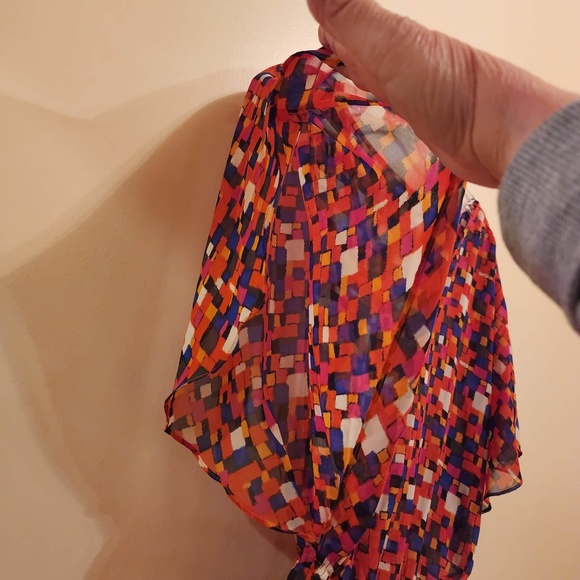 Allen B by Allen Schwartz Sheer Top / Coverup M - Picture 4 of 5